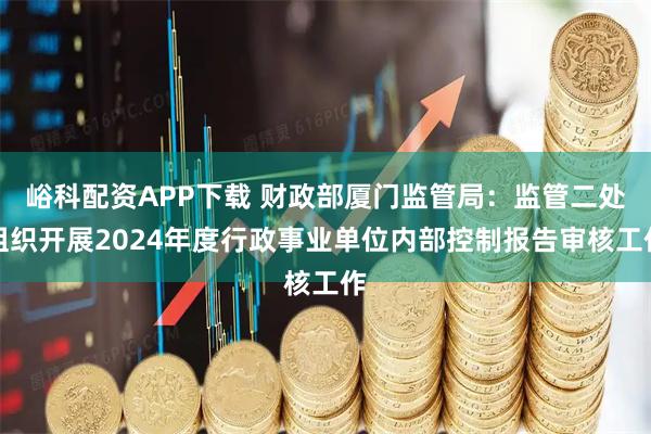 峪科配资APP下载 财政部厦门监管局：监管二处组织开展2024年度行政事业单位内部控制报告审核工作
